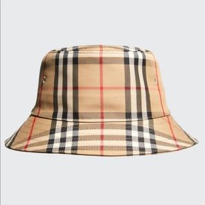 Kids Gabriel Burberry Checkered Bucket Hat